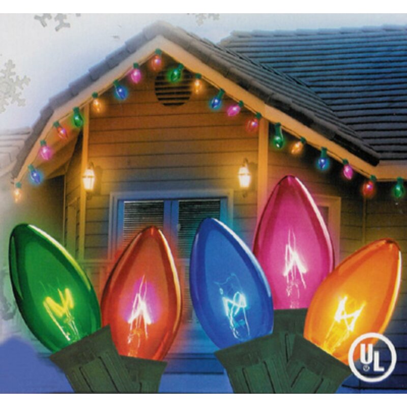 25 Light Transparent Christmas Light B84-VS255