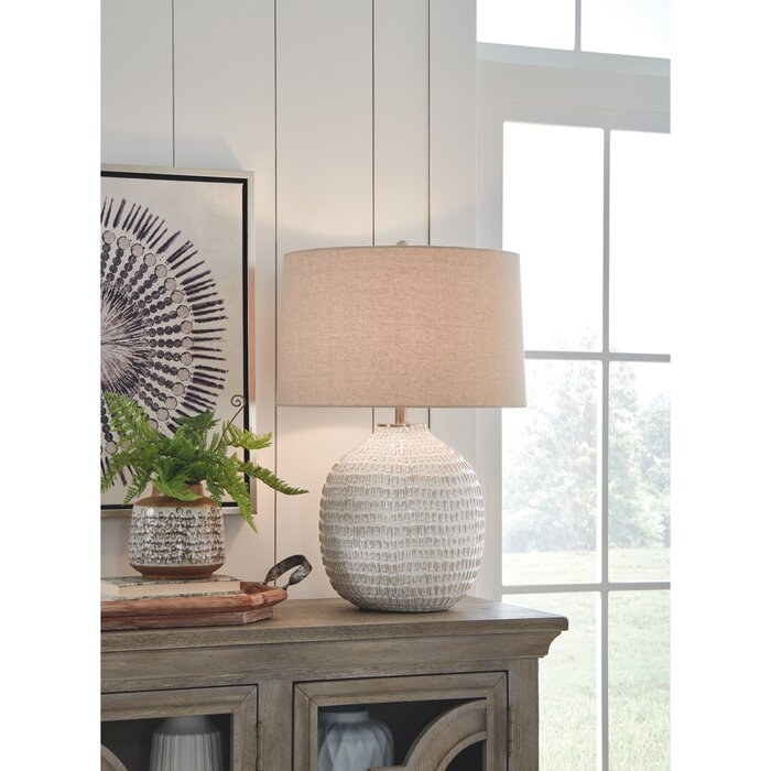 26.5" Beige Table Lamp LX5346