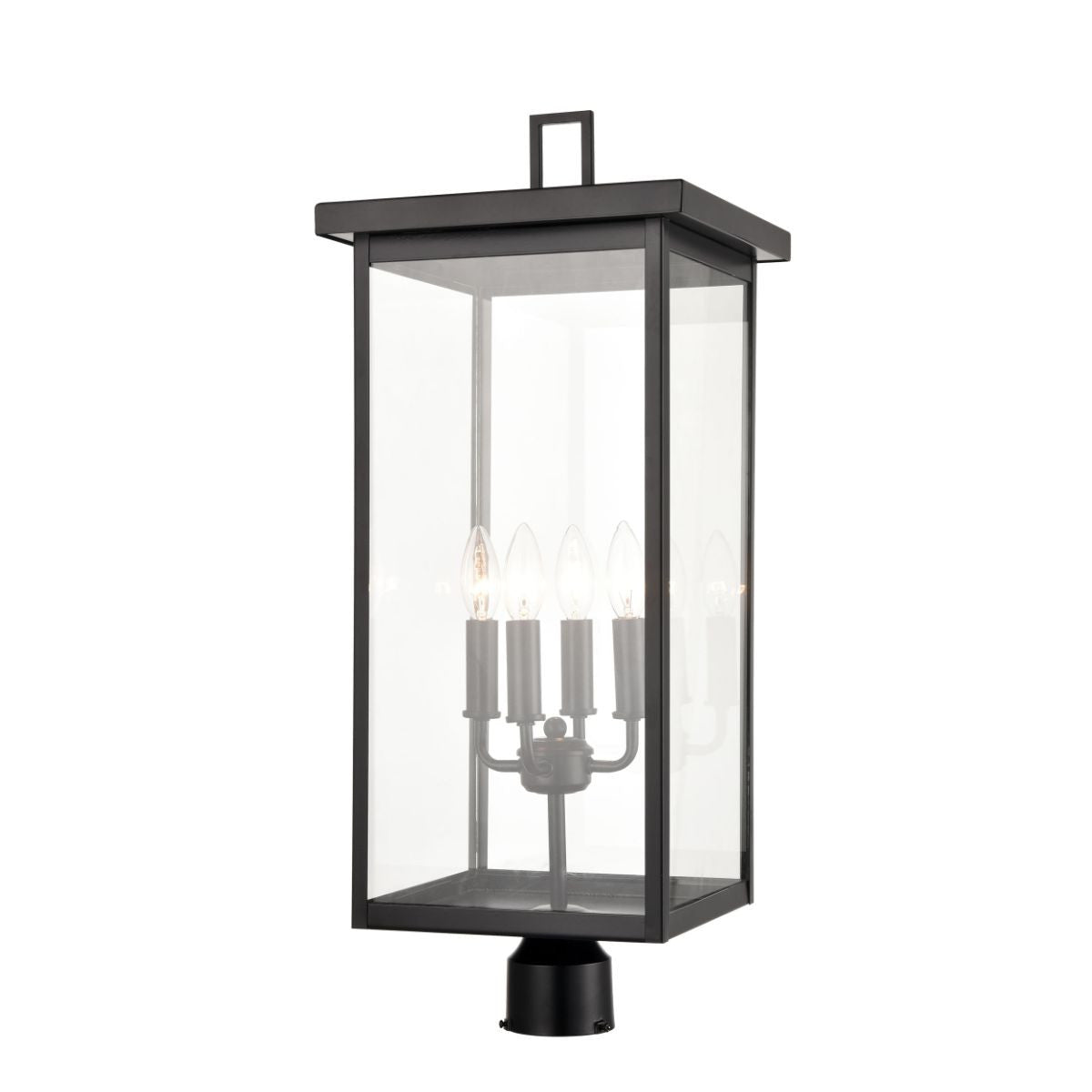 Barkeley - 30 In. - 4 Lights - Lantern Head - Black Finish