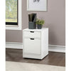 Contemporary Two Drawer Wood File Drawer Storage Cabinet White