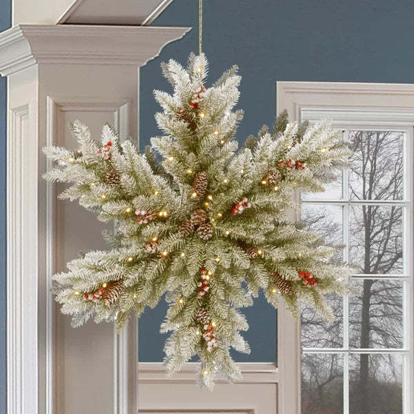 27.5" Lighted PVC & PE Blend Wreath