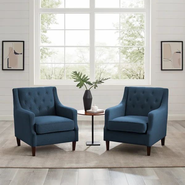 27.6'' Wide Tufted Linen Armchair