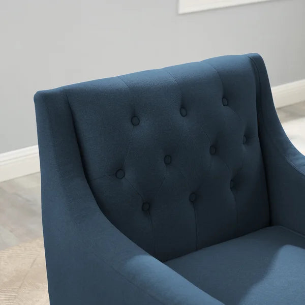 27.6'' Wide Tufted Linen Armchair