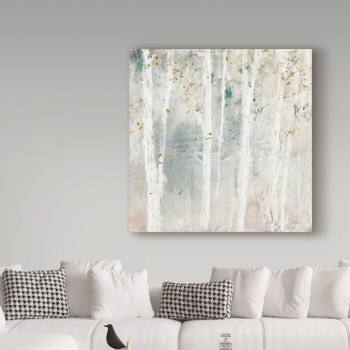 'A Woodland Walk III' Acrylic Painting Print on Wrapped Canvas - 35" x 35" (#K6703)
