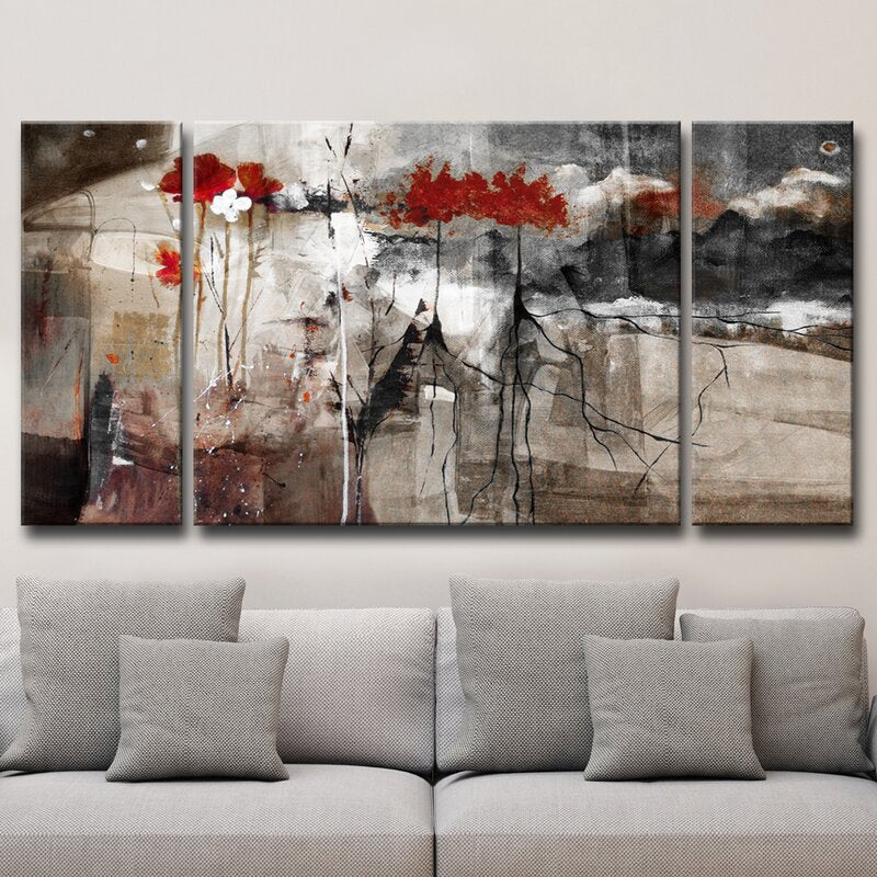 'Abstract' - 3 Piece Wrapped Canvas Print Set  Dr116