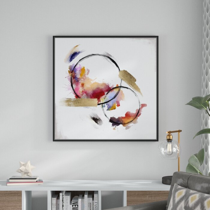 'Abstract Circles III' Framed Print on Canvas LX4962