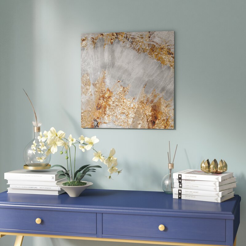 'Adore Gold Abstract Art Print' Graphic Art Print LX4243