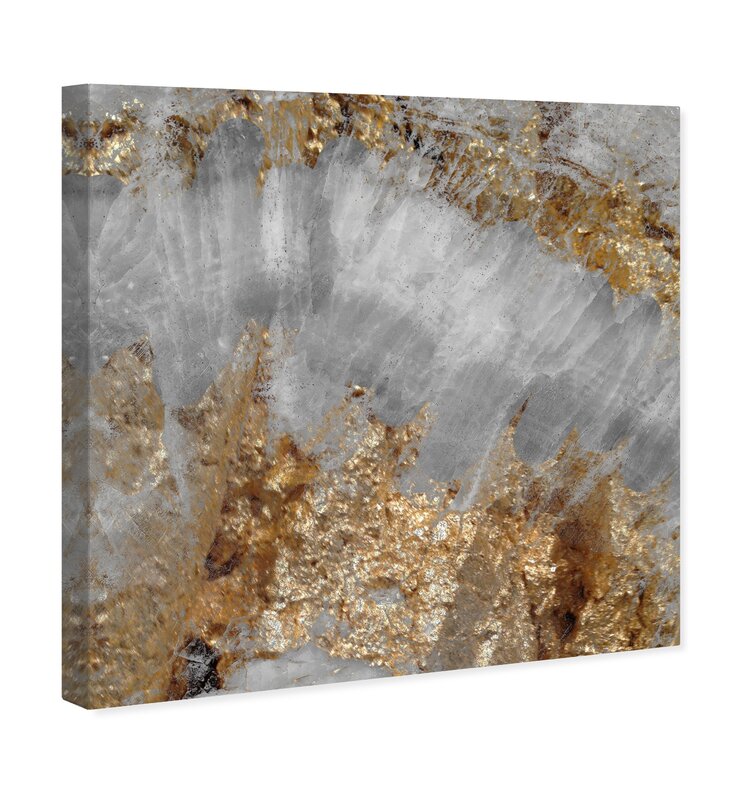 'Adore Gold Abstract Art Print' Graphic Art Print LX4243