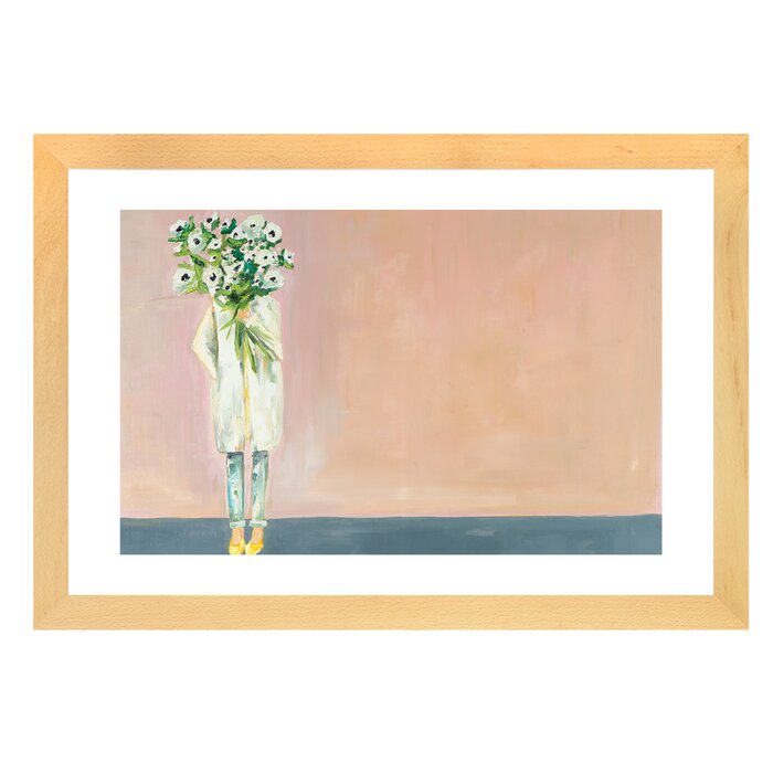 'Anemone' Painting in Wood Frame #HA979