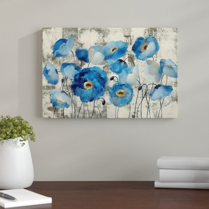 'Aquamarine Floral' - Print #J44