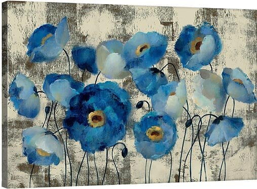 'Aquamarine Floral' - Print #J44