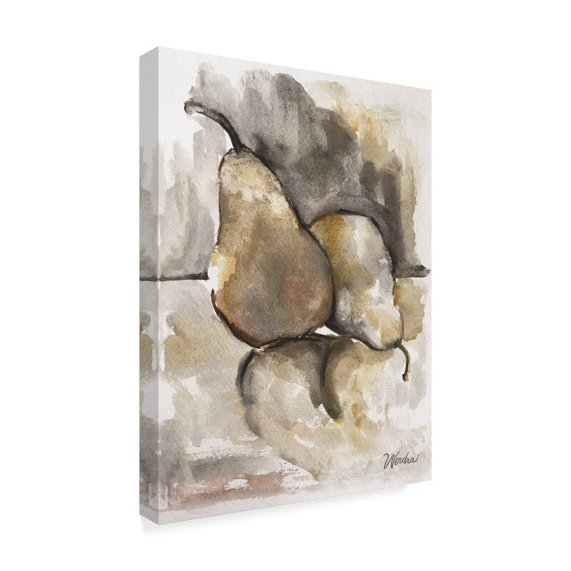 'Autumn Pears 2' Acrylic Painting Print on Wrapped Canvas QL162