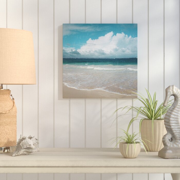 'Beach Waves' Photograph Print on Wrapped Canvas - 24" x 24" (#K6635)