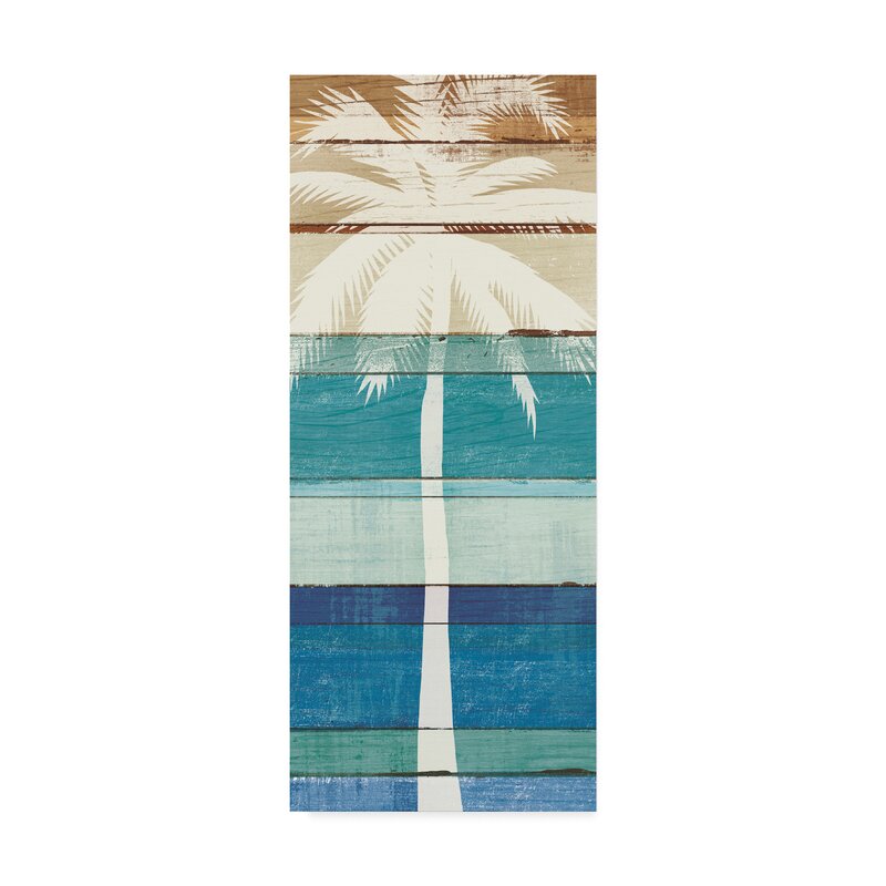 Beachscape Palms V' Graphic Art Print on Wrapped Canvas K6930