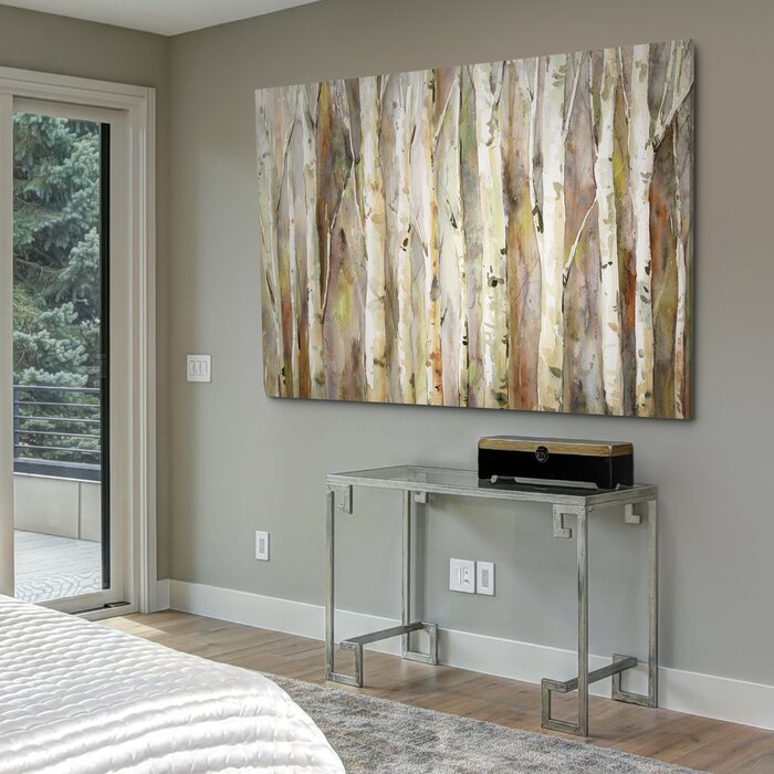 'Birch Path' Wrapped Canvas Print, 32" H x 48" W #HA810