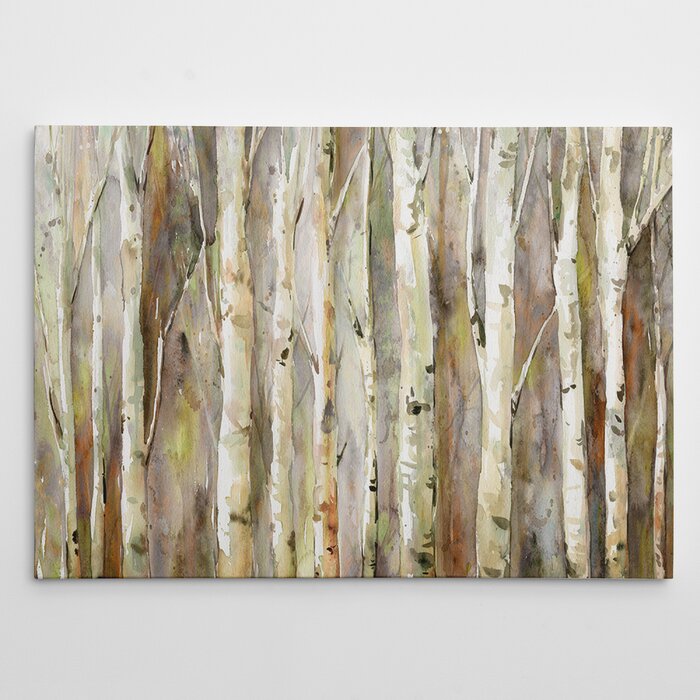 'Birch Path' Wrapped Canvas Print, 32" H x 48" W #HA810