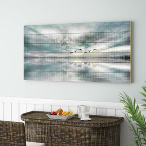 'Birds Skylight' by Parvez Taj - Print on Wood 1033