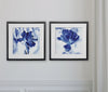 'Blue Ice Iris' - 2 Piece Picture Frame Painting Print Set on Paper TTR574