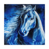 Black 'Blue Thunder' Acrylic Painting Print on Wrapped Canvas 2288