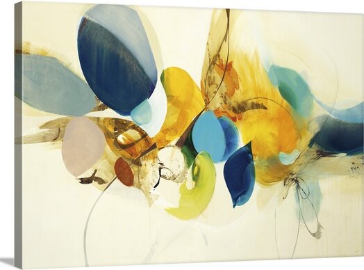 'Candid Color' by Sarah Stockstill Painting Print on Wrapped Canvas - 32" x 48" (#K2427)
