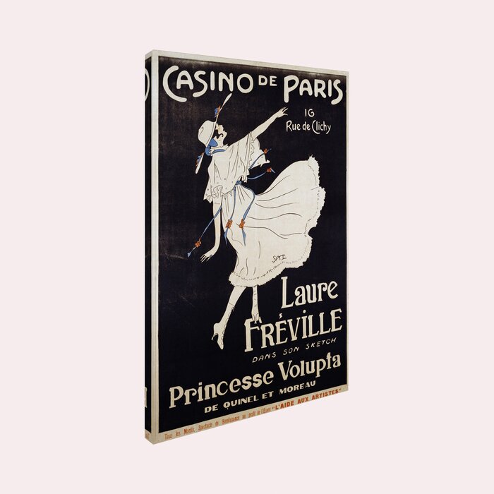 'Casino De Paris Voluptua' - Wrapped Canvas Graphic Art Print - 16" x 24" (#K4958)
