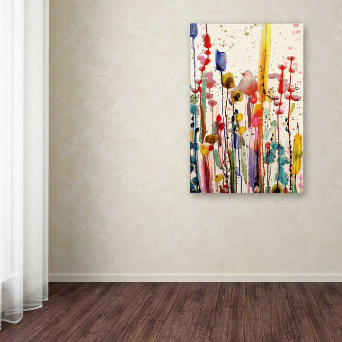 'Ce Doux Matin' Picture Frame Print on Wrapped Canvas - 47" x 30" (#K3788)