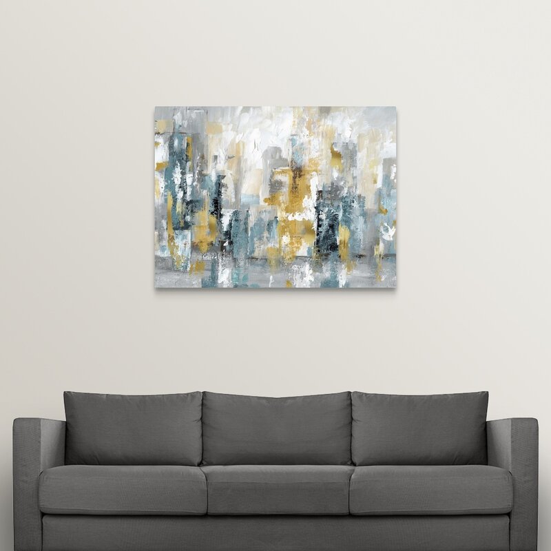 'City Views II' Painting Print on Wrapped Canvas - 36" x 48" (#K2280)