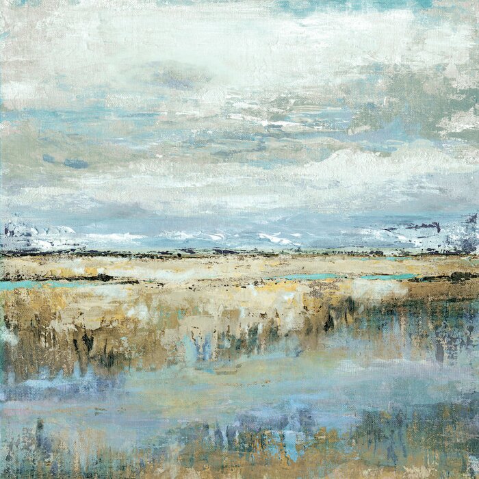 'Coastal Marsh' - Wrapped Canvas Print #LX3051