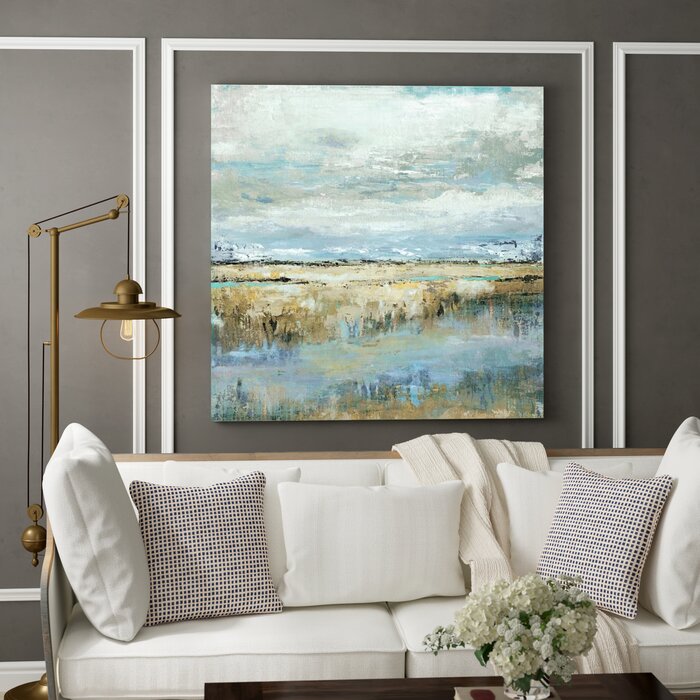 'Coastal Marsh' - Wrapped Canvas Print #LX3051