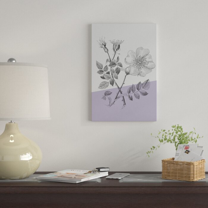 'Conversations on Botany IV Color Block' Graphic Art Print on Canvas - 12" x 8" x 0.75" (#K5480)
