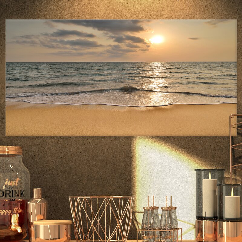 'Dark Tropical Sand Beach at Sunset' Photograph CL594