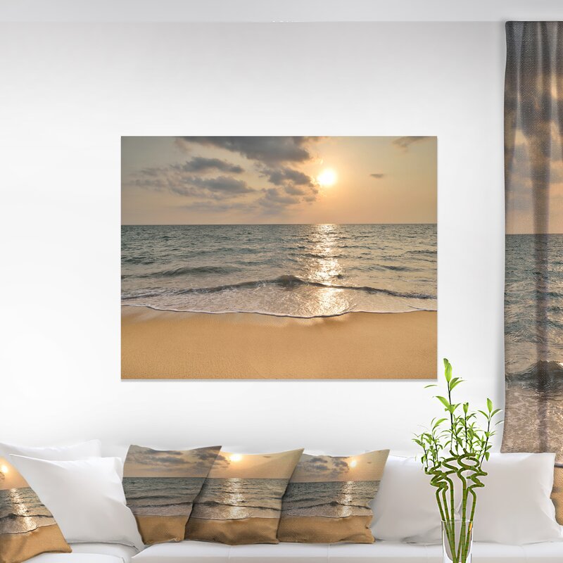 'Dark Tropical Sand Beach at Sunset' Photograph CL594