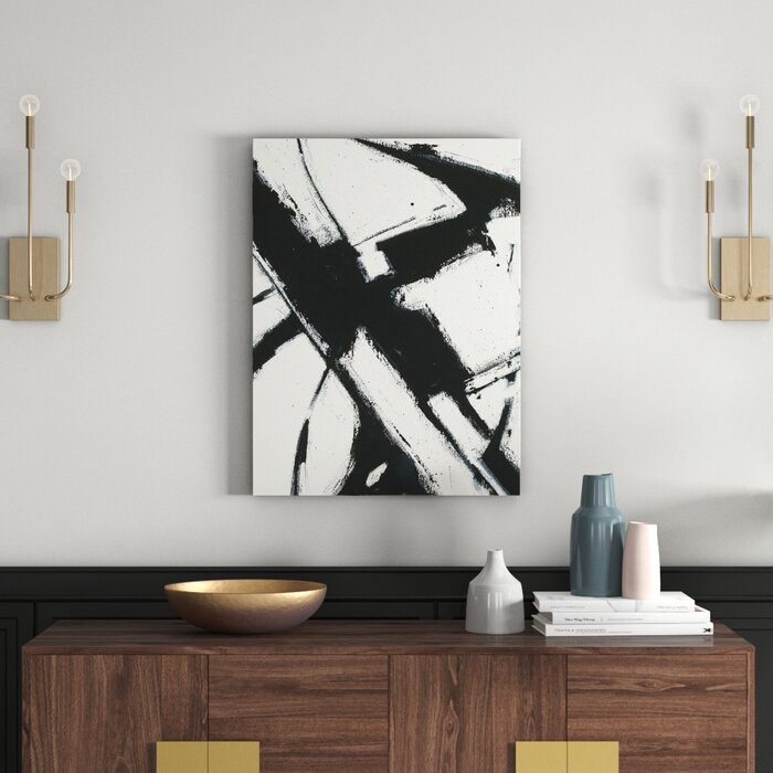 'Expression Abstract I' Painting Print on Wrapped Canvas - 12" x 8" x 0.75" (#K6502)