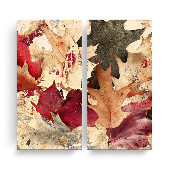 'Fall Ink IX' by Tristan Scott - 2 Piece Wrapped Canvas Graphic Art Print LX5126