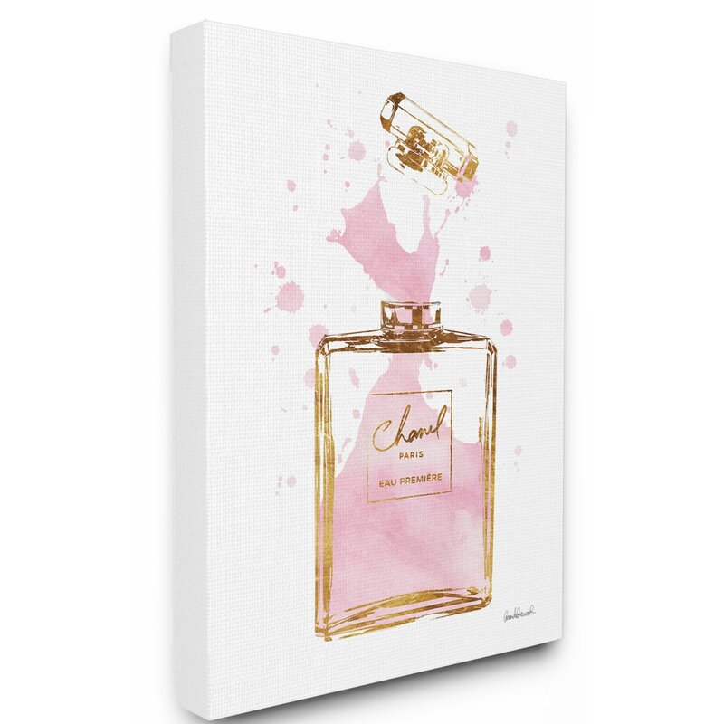 'Fashion Designer Perfume Pink Gold' Graphic Art AS164