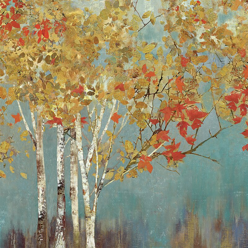 Blue/Brown/Red 'First Moment I' Painting Print EJ820