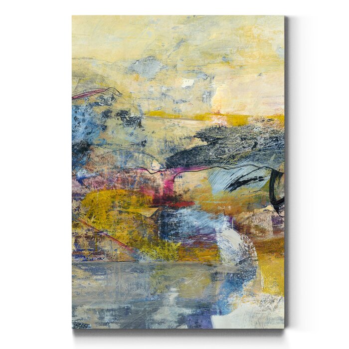 'Gold and Gray Exploration IX' - Painting Print on Canvas LX5629