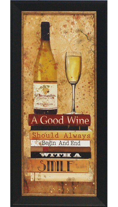 'Good Wine Wine' by Carol Robinson Framed Graphic Art AH009