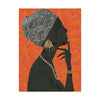 'Graceful Majesty I Orange' Acrylic Painting Print on Wrapped Canvas LX4352