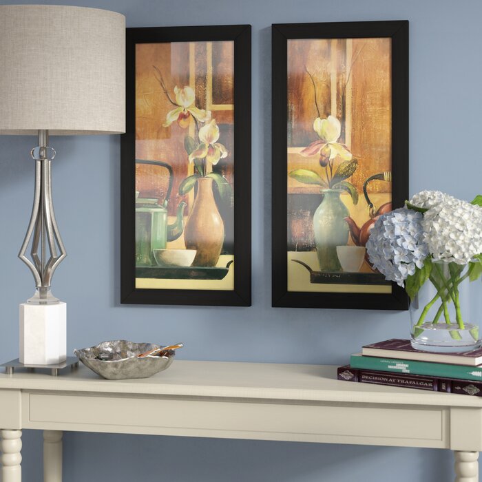 'Green Tea I' 2 Piece Framed Print Set (#K2014)
