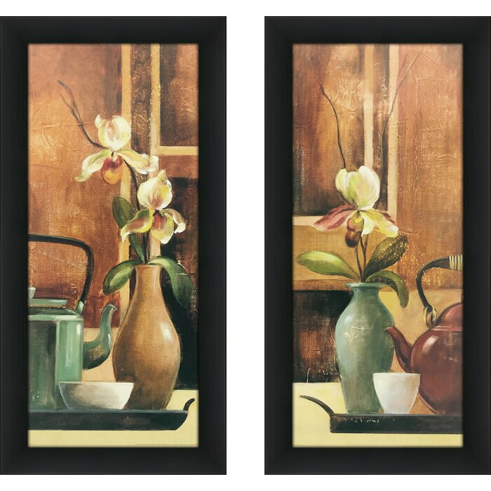'Green Tea I' 2 Piece Framed Print Set (#K2014)