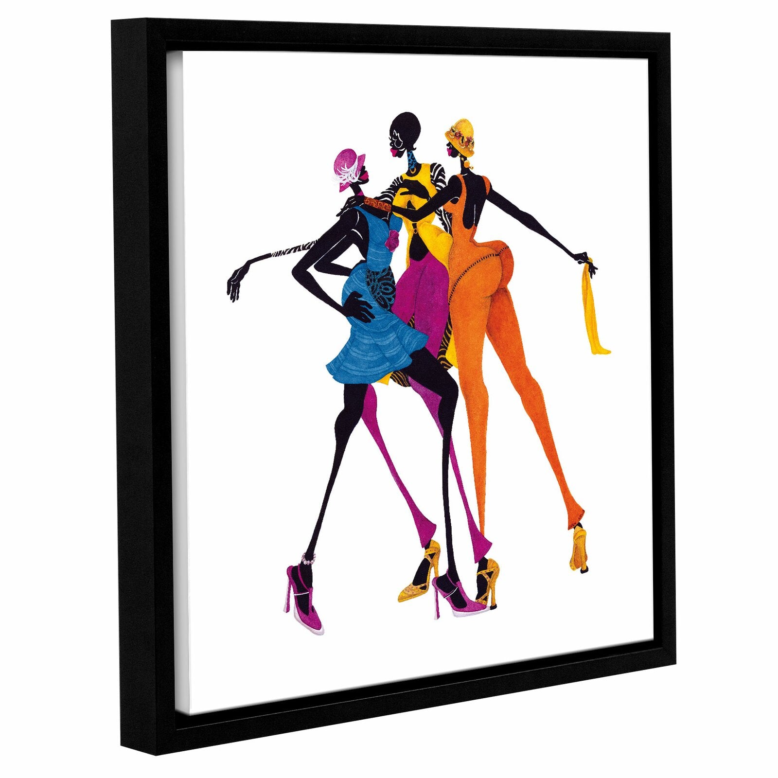'Hips, Hips, Hips' Framed Graphic Art Print on Canvas SC801