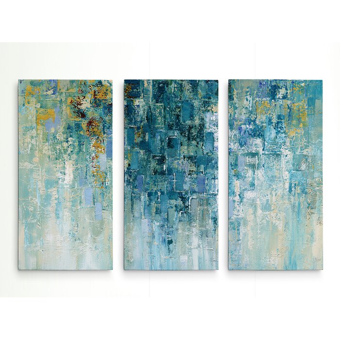 'I Love the Rain' - 3 Piece Wrapped Canvas Multi-Piece Image Print Set #J77