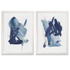 'Indigo Collide I' by Melissa Wang - 2 Piece Picture Frame Painting Print Set AH252