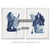 'Indigo Collide I' by Melissa Wang - 2 Piece Picture Frame Painting Print Set AH252