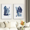'Indigo Collide I' by Melissa Wang - 2 Piece Picture Frame Painting Print Set AH252