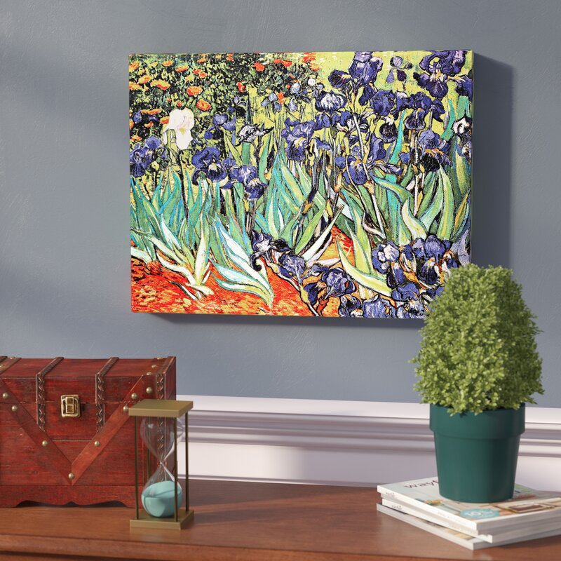 'Irises' by Vincent Van Gogh Oil Painting Print on Canvas K7153