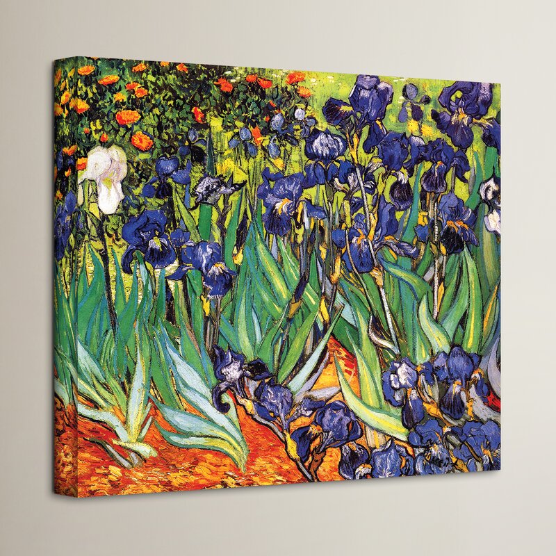 'Irises' by Vincent Van Gogh Oil Painting Print on Canvas K7153