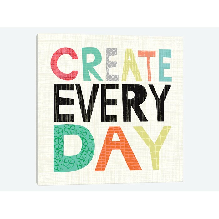 'Kid Play II' Textual Art on Wrapped Canvas PK329