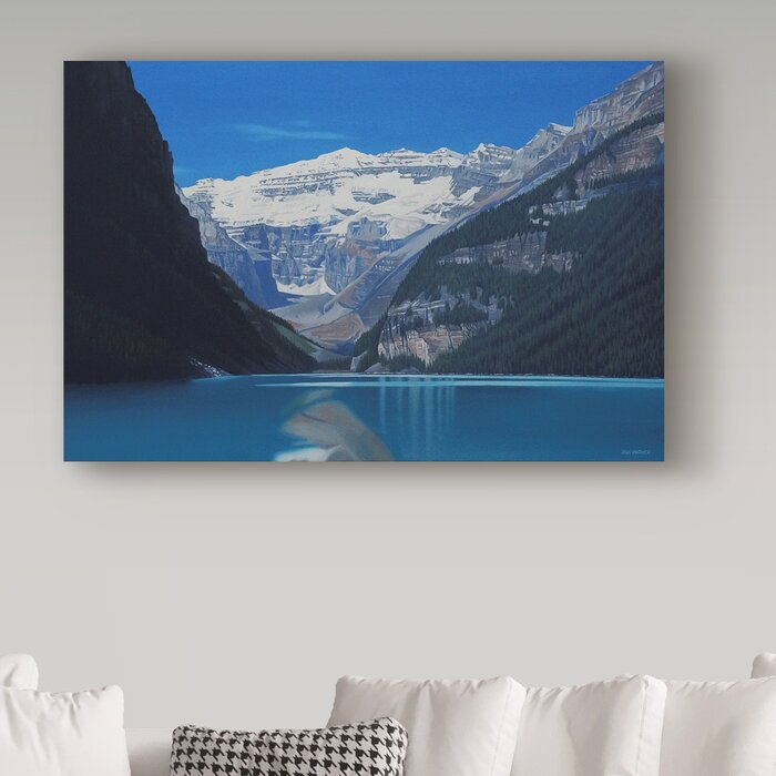 'Lake Louise' Graphic Art Print on Wrapped Canvas 30" x 47" EJ353
